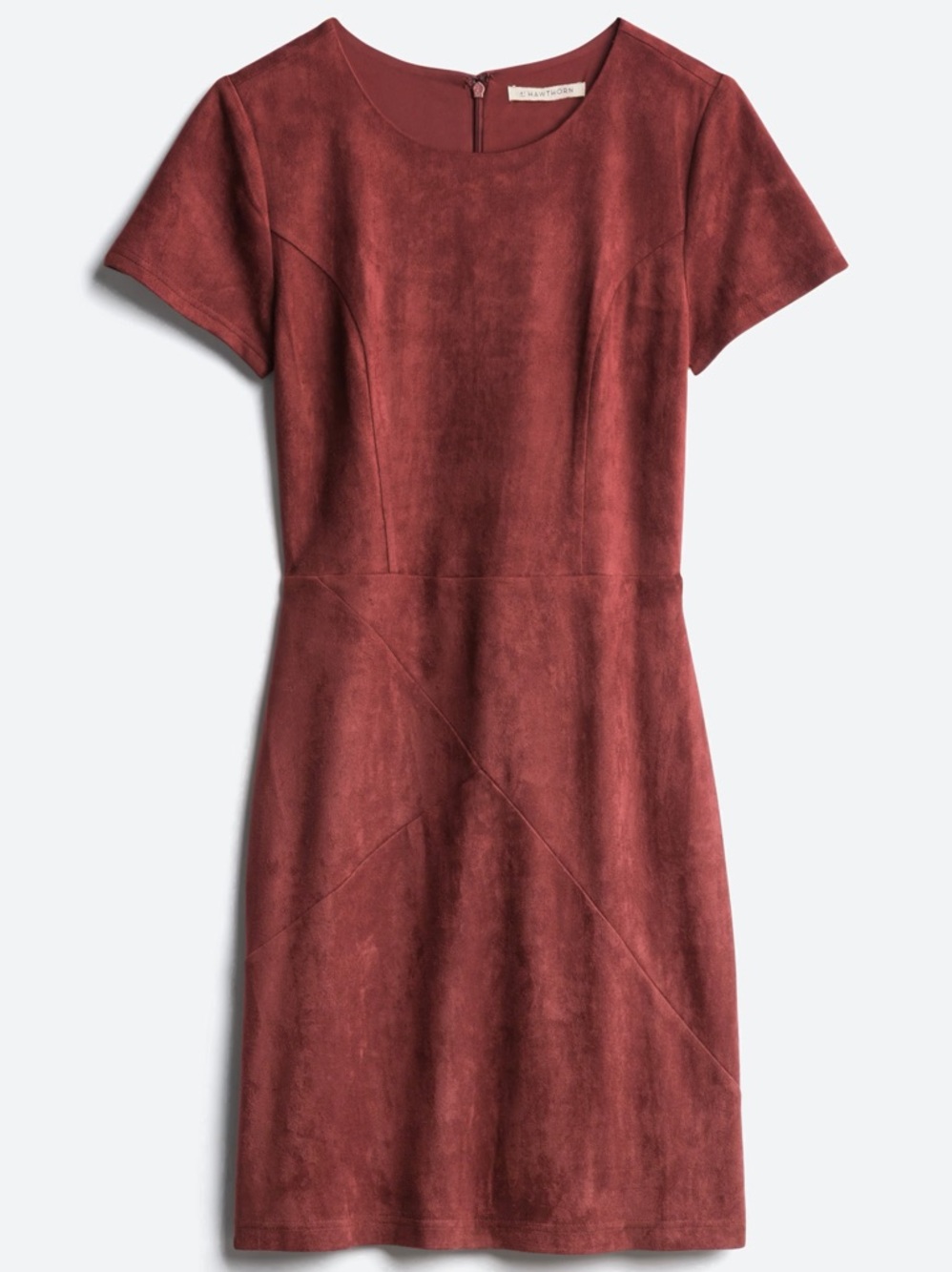 41 Hawthorn Bowie Faux Suede Dress Stitch Fix Rusty Red Size M Dark Academia